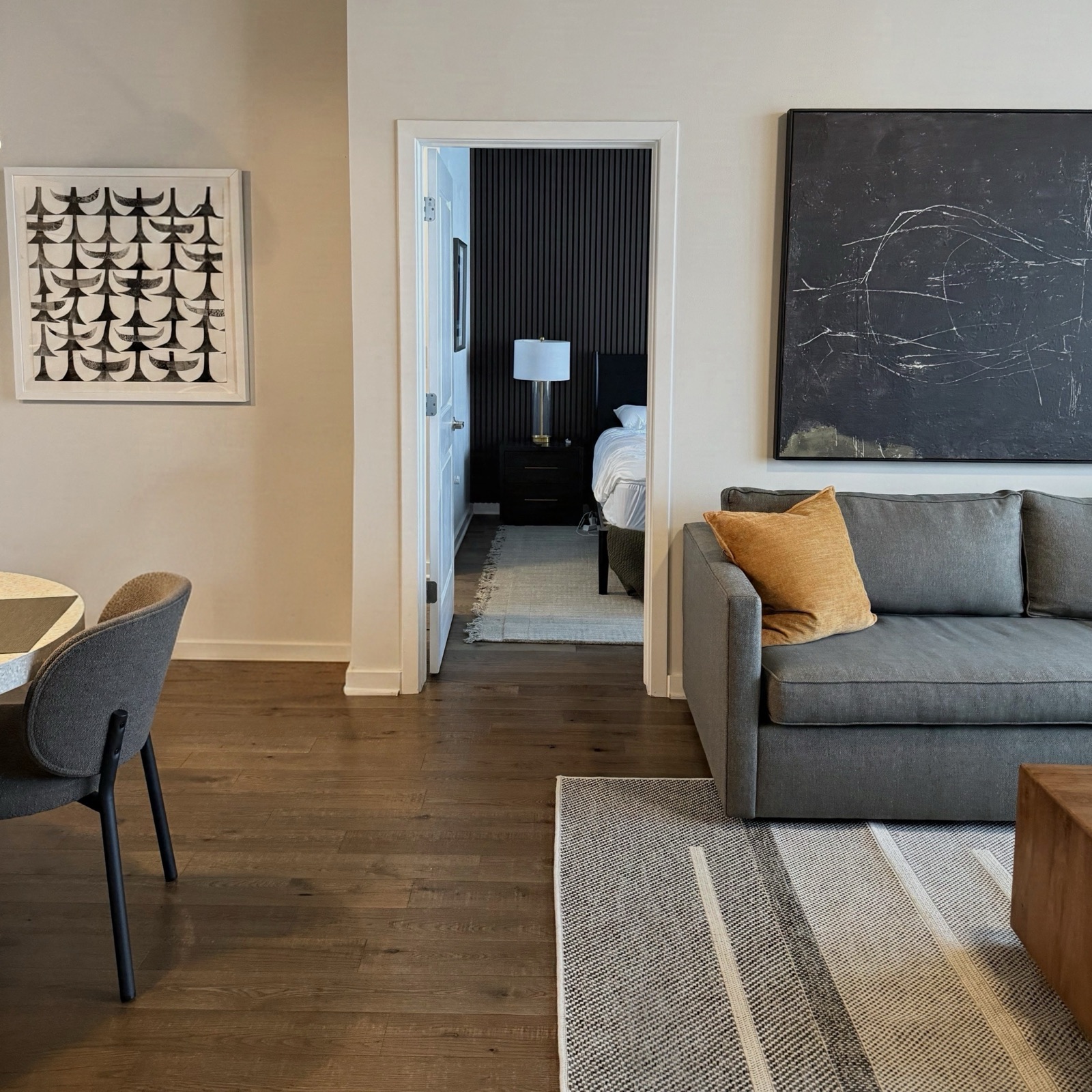 Downtown Austin living room interior design by Refinery ATX